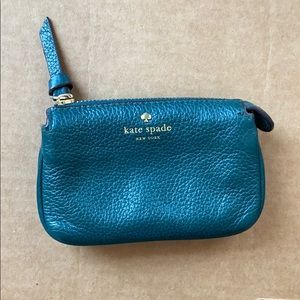 Kate Spade Zip Card Case Emerald Green